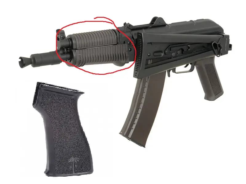 Produktbild för Köpes! aks74u nylon handguard & palm grip