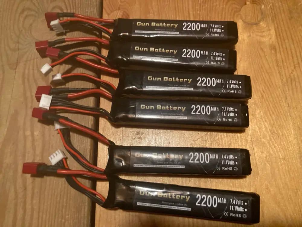 Produktbild för 6st Lipo batterier 2200 mAh 11.1V